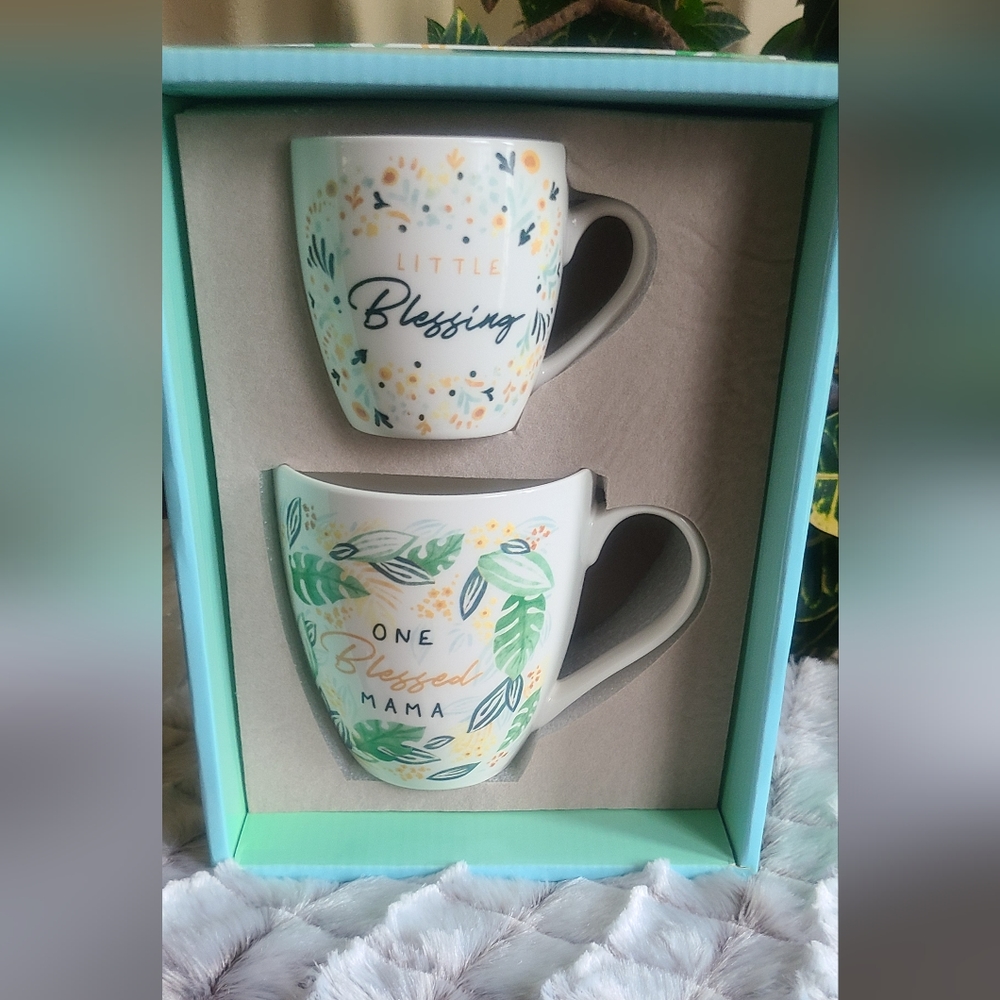 Mommy and Me Ceramic Cup gift set-NEW
